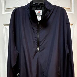 New Balance Men’s XXL Vented Half-Zip Pullover Jacket – Navy – Lightweight